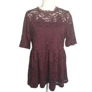 Torrid Womens Skater Lace Mini Dress A Line Whimsigoth Sexy Vamp Flowy Large